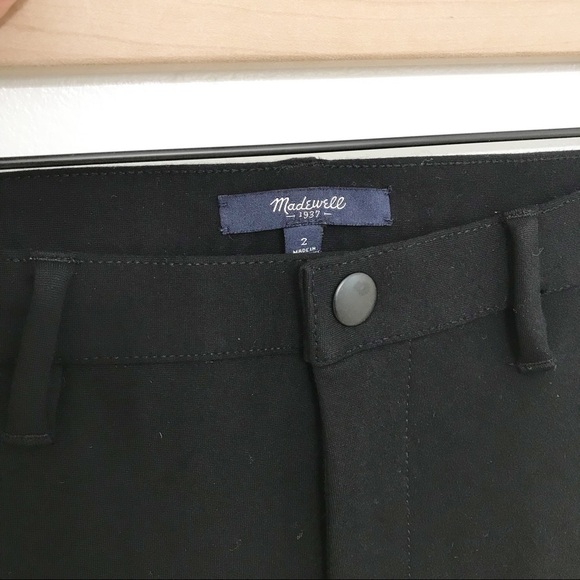 Madewell Black Zip Ankle Leggings Size 2 - Picture 2 of 5